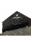 CHANEL Vintage CC Logo Small Chain Shoulder Flap Bag in Black Lambskin – GHW