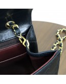 CHANEL Vintage CC Logo Small Chain Shoulder Flap Bag in Black Lambskin – GHW