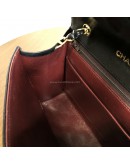 CHANEL Vintage CC Logo Small Chain Shoulder Flap Bag in Black Lambskin – GHW