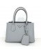 PRADA BN2884 Saffiano Cuir Tote Handbag with Shoulder Strap in Baby Blue (Granito) - SHW