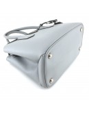 PRADA BN2884 Saffiano Cuir Tote Handbag with Shoulder Strap in Baby Blue (Granito) - SHW