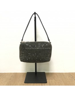 ALEXANDER WANG Heiress Pouch Bag in Crystal Mesh – SHW