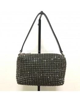 ALEXANDER WANG Heiress Pouch Bag in Crystal Mesh – SHW