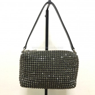 ALEXANDER WANG Heiress Pouch Bag in Crystal Mesh – SHW