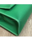 HERMES Herbag PM 31 Green Canvas with Black Calfskin Leather & PHW – Shoulder Bag Type (Stamp D – Year 2019)