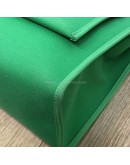 HERMES Herbag PM 31 Green Canvas with Black Calfskin Leather & PHW – Shoulder Bag Type (Stamp D – Year 2019)