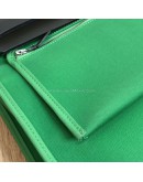 HERMES Herbag PM 31 Green Canvas with Black Calfskin Leather & PHW – Shoulder Bag Type (Stamp D – Year 2019)
