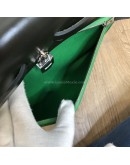 HERMES Herbag PM 31 Green Canvas with Black Calfskin Leather & PHW – Shoulder Bag Type (Stamp D – Year 2019)