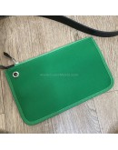 HERMES Herbag PM 31 Green Canvas with Black Calfskin Leather & PHW – Shoulder Bag Type (Stamp D – Year 2019)