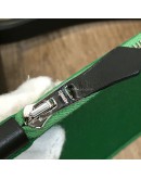 HERMES Herbag PM 31 Green Canvas with Black Calfskin Leather & PHW – Shoulder Bag Type (Stamp D – Year 2019)