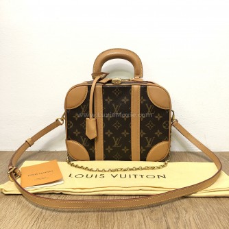 LOUIS VUITTON Monogram Valisette PM Handbag with Chain & Shoulder Strap – GHW