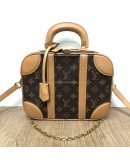 LOUIS VUITTON Monogram Valisette PM Handbag with Chain & Shoulder Strap – GHW