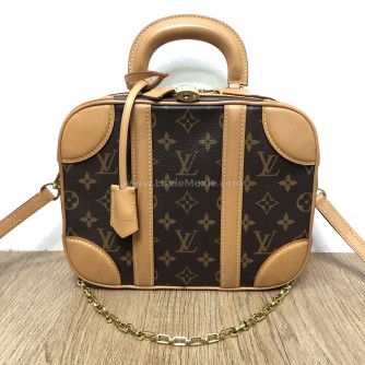 LOUIS VUITTON Monogram Valisette PM Handbag with Chain & Shoulder Strap – GHW