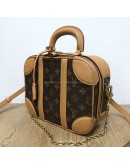 LOUIS VUITTON Monogram Valisette PM Handbag with Chain & Shoulder Strap – GHW