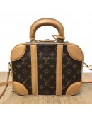 LOUIS VUITTON Monogram Valisette PM Handbag with Chain & Shoulder Strap – GHW