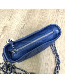 CHANEL Small Gabrielle Hobo Bag in Blue Aged Calfskin – Tri Tone Hardware (24 Series – Year 2018)