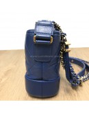 CHANEL Small Gabrielle Hobo Bag in Blue Aged Calfskin – Tri Tone Hardware (24 Series – Year 2018)