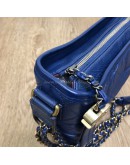 CHANEL Small Gabrielle Hobo Bag in Blue Aged Calfskin – Tri Tone Hardware (24 Series – Year 2018)