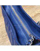 CHANEL Small Gabrielle Hobo Bag in Blue Aged Calfskin – Tri Tone Hardware (24 Series – Year 2018)