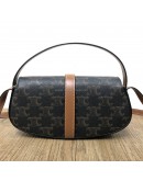 CELINE Clutch on Strap Tabou in Triomphe Canvas and Calfskin – GHW