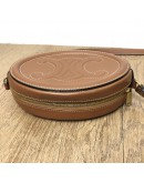 CELINE Cuir Triomphe Oval Crossbody Bag in Tan Smooth Calfskin – GHW