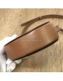 CELINE Cuir Triomphe Oval Crossbody Bag in Tan Smooth Calfskin – GHW
