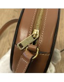 CELINE Cuir Triomphe Oval Crossbody Bag in Tan Smooth Calfskin – GHW