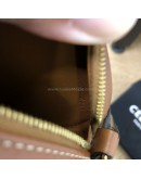 CELINE Cuir Triomphe Oval Crossbody Bag in Tan Smooth Calfskin – GHW