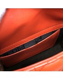 CHRISTIAN DIOR Micro Lady Dior Handbag with Shoulder Strap in Orange Cannage Lambskin – SHW