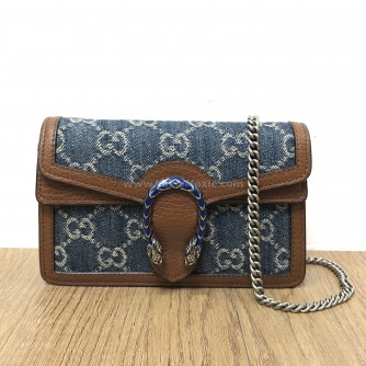 GUCCI Dionysus Super Mini Bag in Blue GG Monogram Denim – RHW