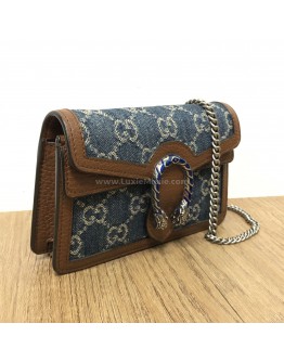 GUCCI Dionysus Super Mini Bag in Blue GG Monogram Denim – RHW