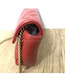 GUCCI GG Marmont Super Mini Bag in Red Matelasse Chevron Leather – GHW