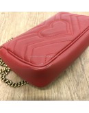 GUCCI GG Marmont Super Mini Bag in Red Matelasse Chevron Leather – GHW