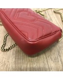 GUCCI GG Marmont Super Mini Bag in Red Matelasse Chevron Leather – GHW