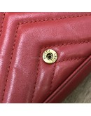 GUCCI GG Marmont Super Mini Bag in Red Matelasse Chevron Leather – GHW