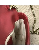 GUCCI GG Marmont Super Mini Bag in Red Matelasse Chevron Leather – GHW