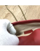 GUCCI GG Marmont Super Mini Bag in Red Matelasse Chevron Leather – GHW
