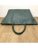 GOYARD Saint Louis GM Tote Bag in Green Goyardine Canvas with Detachable Pouch