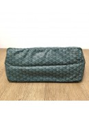 GOYARD Saint Louis GM Tote Bag in Green Goyardine Canvas with Detachable Pouch