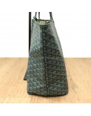GOYARD Saint Louis GM Tote Bag in Green Goyardine Canvas with Detachable Pouch