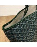 GOYARD Saint Louis GM Tote Bag in Green Goyardine Canvas with Detachable Pouch