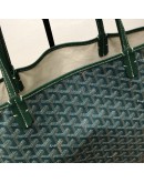 GOYARD Saint Louis GM Tote Bag in Green Goyardine Canvas with Detachable Pouch
