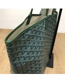 GOYARD Saint Louis GM Tote Bag in Green Goyardine Canvas with Detachable Pouch