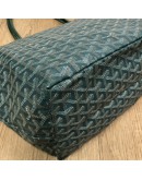 GOYARD Saint Louis GM Tote Bag in Green Goyardine Canvas with Detachable Pouch