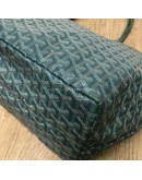 GOYARD Saint Louis GM Tote Bag in Green Goyardine Canvas with Detachable Pouch