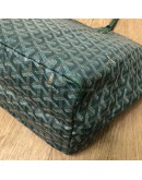 GOYARD Saint Louis GM Tote Bag in Green Goyardine Canvas with Detachable Pouch
