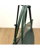 GOYARD Saint Louis GM Tote Bag in Green Goyardine Canvas with Detachable Pouch