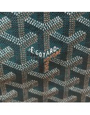 GOYARD Saint Louis GM Tote Bag in Green Goyardine Canvas with Detachable Pouch