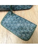 GOYARD Saint Louis GM Tote Bag in Green Goyardine Canvas with Detachable Pouch