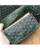 GOYARD Saint Louis GM Tote Bag in Green Goyardine Canvas with Detachable Pouch